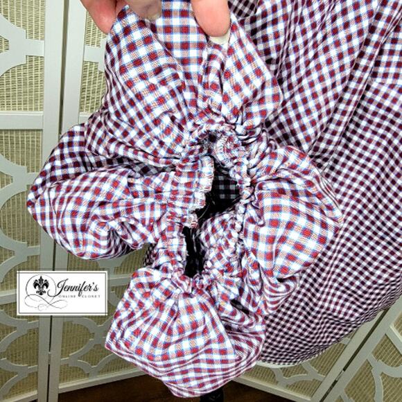 Petersyn Women's Plaid Print Off-The-Shoulder Blouse Size M - Picture 6 of 10